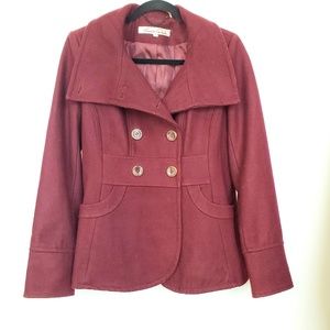 Kenneth Cole Burgundy Coat